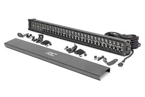 LED Light Bar - Rough Country - Dual Row, Cool White DRL - Black